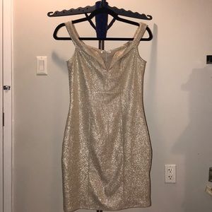 Charlotte Russe Cream/Gold Dress